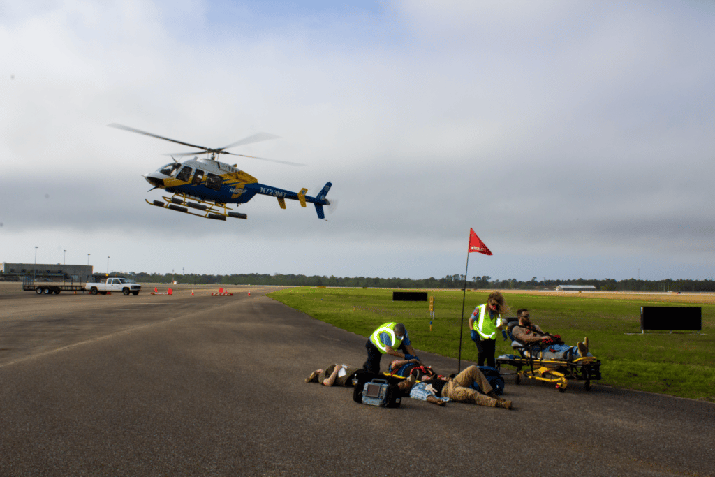 airport helicopter rescue drills